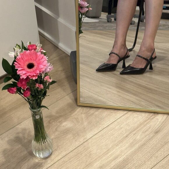 Jimmy Choo Ray 65 38.5 Black Nappa Leather Slingback Pumps - Picture 7 of 13